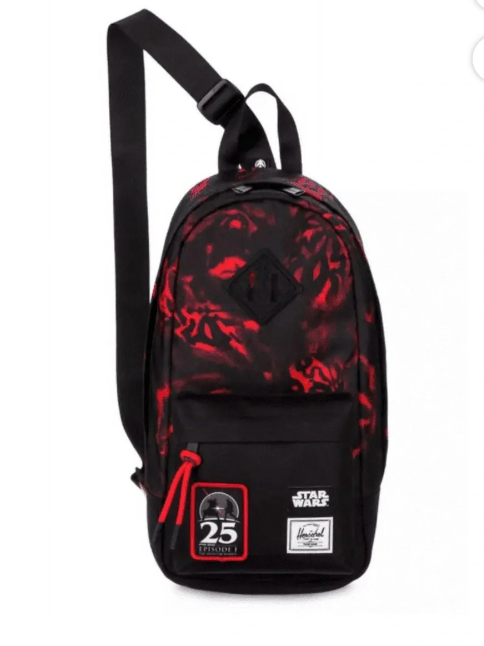 HERSCHEL Supply Company Black and Red Star Wars 25th Anniversary Sling Bag - Picture 1 of 12